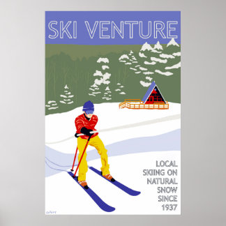 Papel de arquivamento Ski Venture Poster 24"x36"