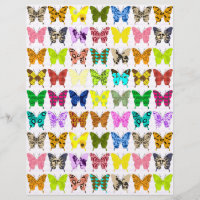 Papel de Arte de Colagem de Borboletas