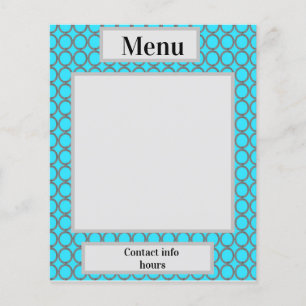 Papel de arte do menu de fundo do círculo azul