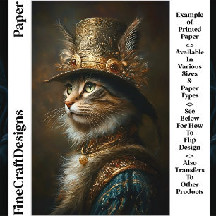 Papel de Artesanato CS3 para Gato-de-Opulente Rega