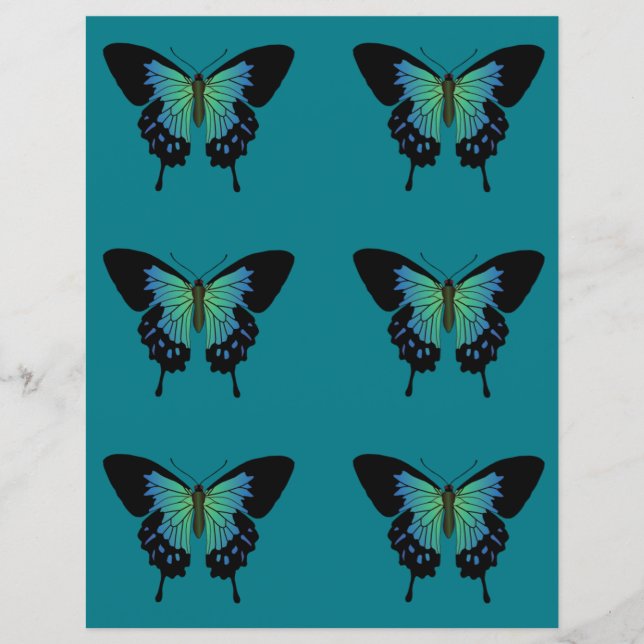 Papel de Artesanato de borboleta (Frente)