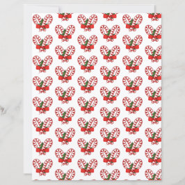 Papel de artesanato de Natal canas de açúcar