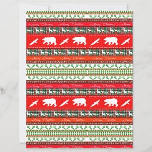 Papel de artesanato de Natal na floresta