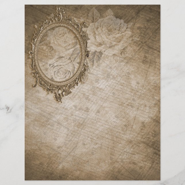 Papel de Artesanato de Scrapbooking do Chique Vint (Frente)