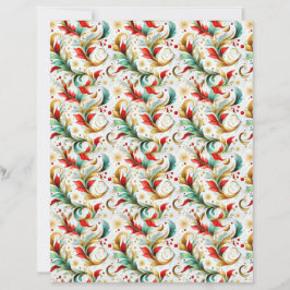 Papel de artesanato floral de natal girado