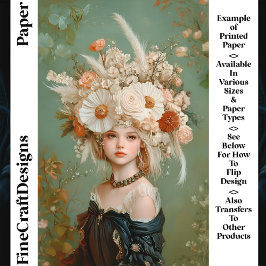 Papel de Artesanato para a Mulher Floral Extravaga