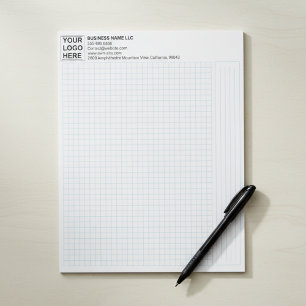 Papel de Bloco de Notas de Engenharia com Logotipo