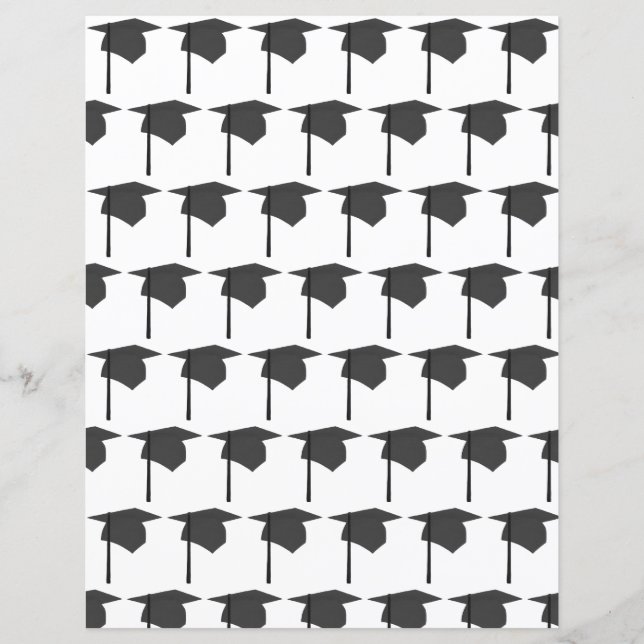 Papel de Boné de formatura preto e papel de mastro (Frente)