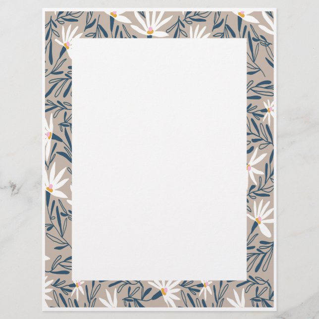 Papel de borda para os folhetos de Papel de carta  (Frente)