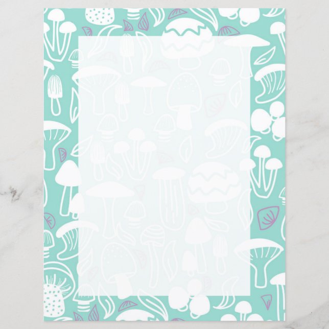 Papel de Carta Aqua Mushroom (Frente)