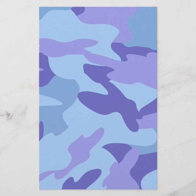 Papel de carta/Artesanato do Camo Azul (Frente)