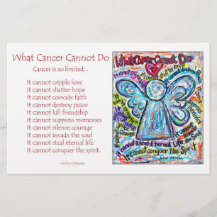 Papel de carta colorido do Cancer Angel