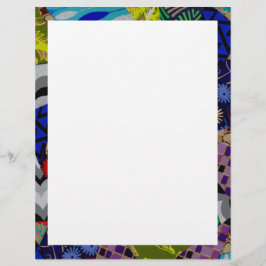Papel de Carta com Borda Colorida Colorida