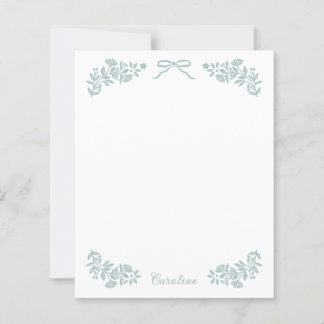 Papel de carta com fita floral