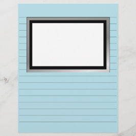 Papel de carta com Linhas e Caixa de Imagem