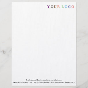 Papel de carta com logotipo personalizado timbrado