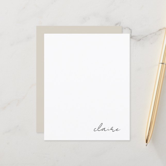 Papel de Carta com Nome Personalizado (Frente/Verso In Situ)