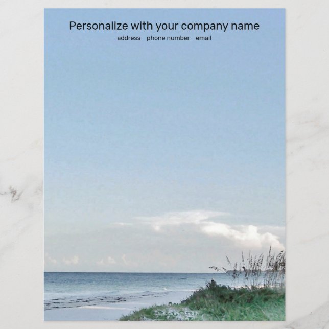 Papel de carta da Manhã de Praia (Frente)