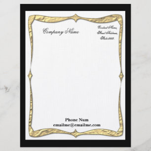 Papel de carta de Borda Dourada Premium Black Edue