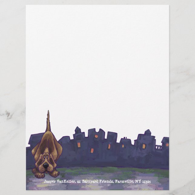 Papel de Carta de Cachorro (Frente)