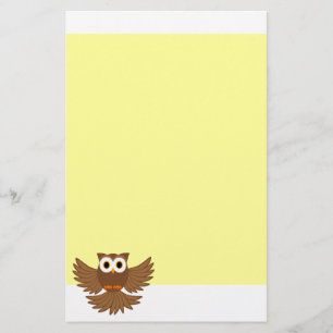 Papel de Carta de Cartões de Coruja Noturna