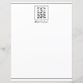 Papel de carta de cavalo preto e branco