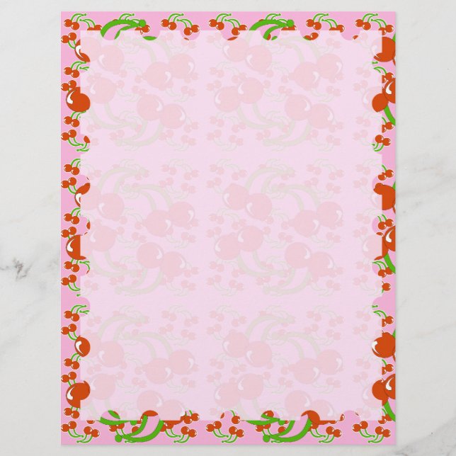 Papel de Carta de Cereja Selvagem (Frente)