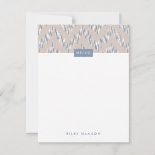 Papel de carta de Dashing Boho Ikat Zig Zag - Taup