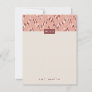 Papel de carta de Dashing Boho Ikat Zig Zag - Verm
