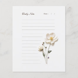 Papel de carta de folheto branco na moda