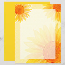 Papel de Carta de Girassol