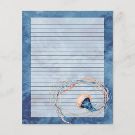 Papel de carta de Letra Aquarela de Água de Água d