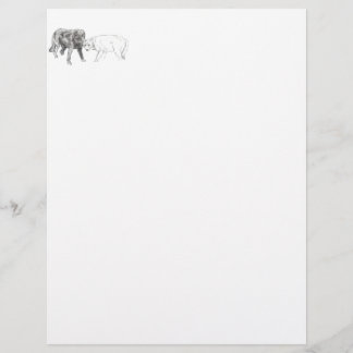 papel de carta de lobos