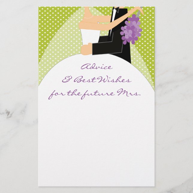 Papel de carta de melhores desejos e conselhos do  (Frente)