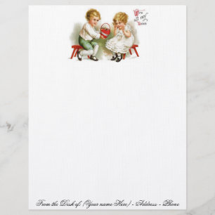 PAPEL DE CARTA DE namorados NO PAPEL LINEN - PRESE