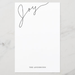 Papel de carta de Natal com Letra de Mão Elegante