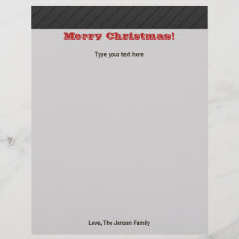 Papel de carta de Natal Moderno Personalizado