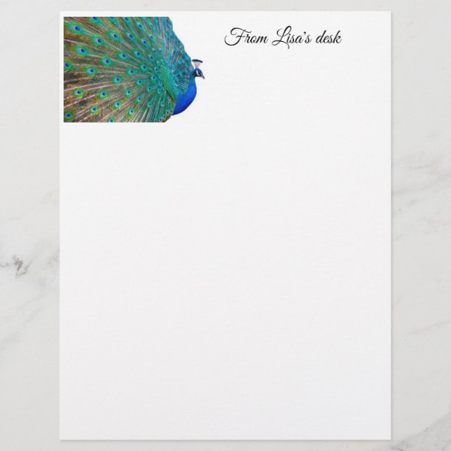 Papel de carta de Peacock (Frente)