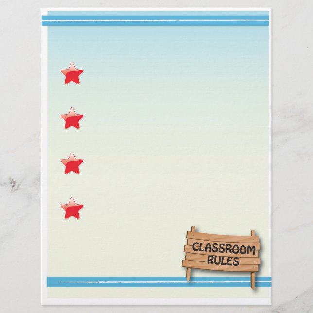 Papel de carta de Regras de Classe (Frente)