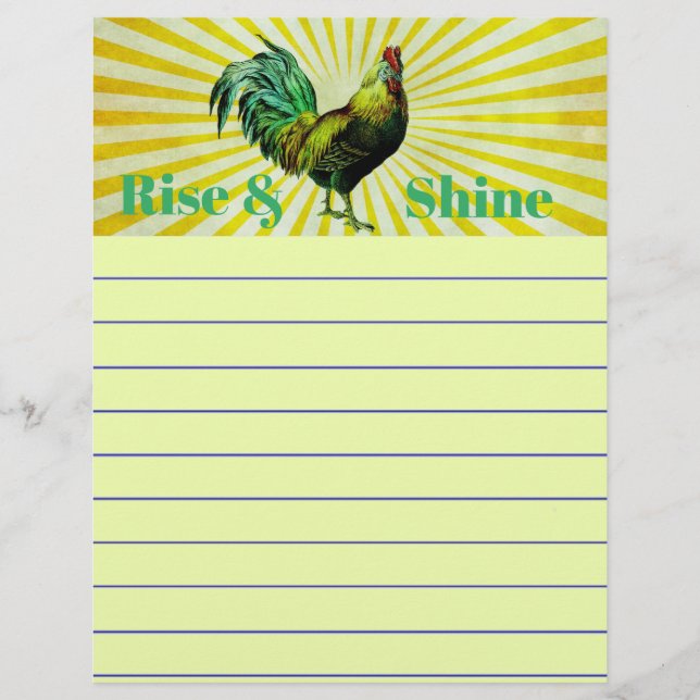 Papel de Carta de Rise e Brilho (Frente)