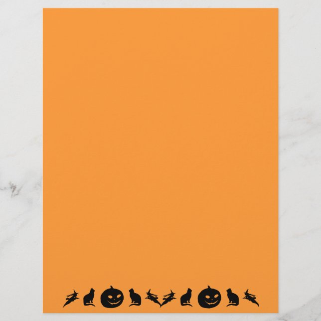 Papel de carta de Silhuette Vintage Halloween (Frente)