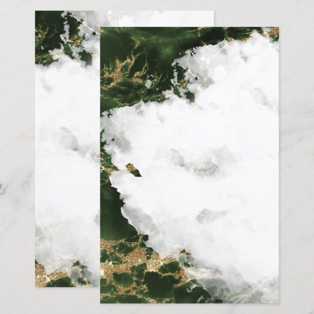Papel de Carta de Vazio Geode de Aquecercolores Ve (Frente/Verso)