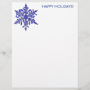 Papel de carta do feriado do floco de neve