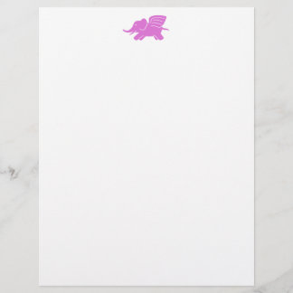 Papel de carta elefante rosa