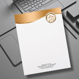 Papel de carta elegante do cabeçalho dos bens