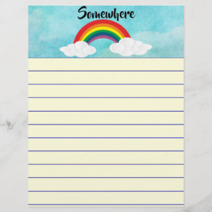 Papel de carta em algum lugar