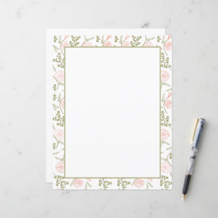 Papel de Carta Floral Elegante