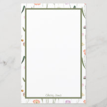 Papel de Carta Floral Personalizado
