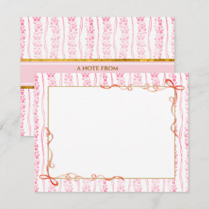 Papel de Carta Floral Rosa   Bloco de Notas de Pap