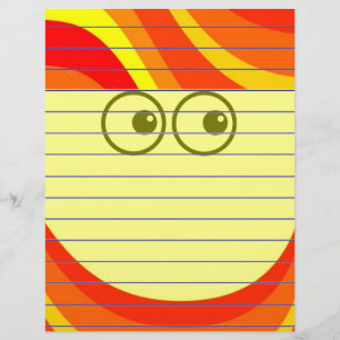 Papel de Carta Laranja Vermelho e Amarelo